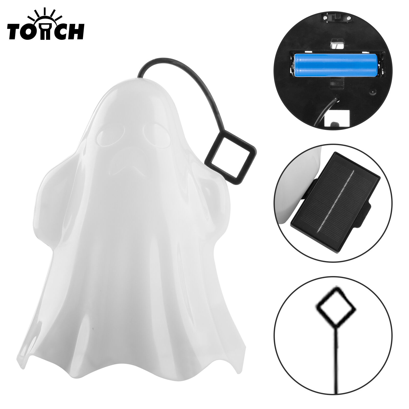 Halloween Ghost LED Lights Spooky Decorative Lights for Halloween Party Home Yard Garden Indoor Outdoor Holiday Decoration