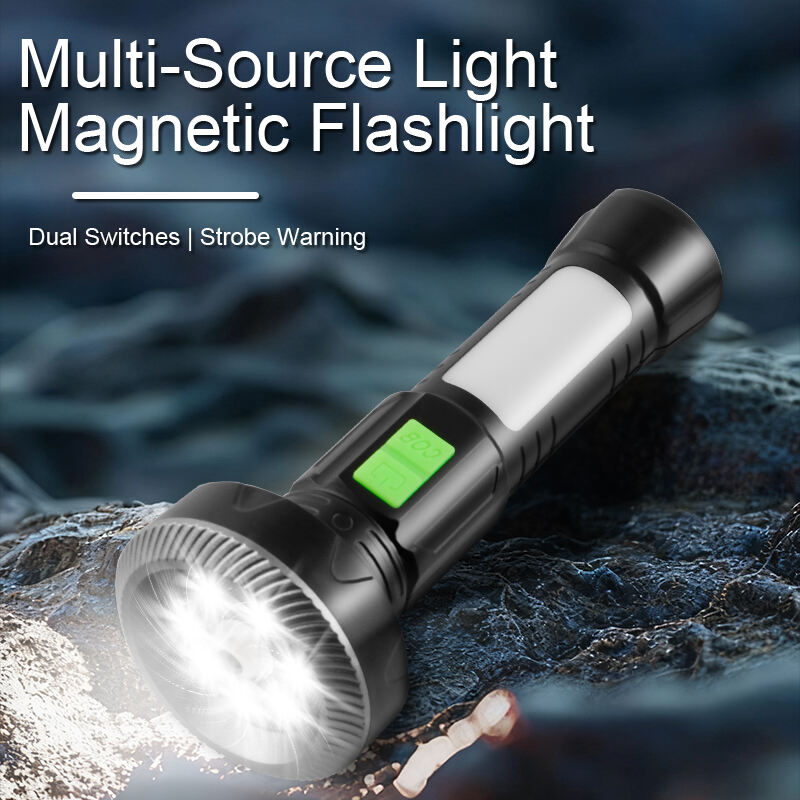 Фонарик с магнитным переключателем и несколькими источниками света