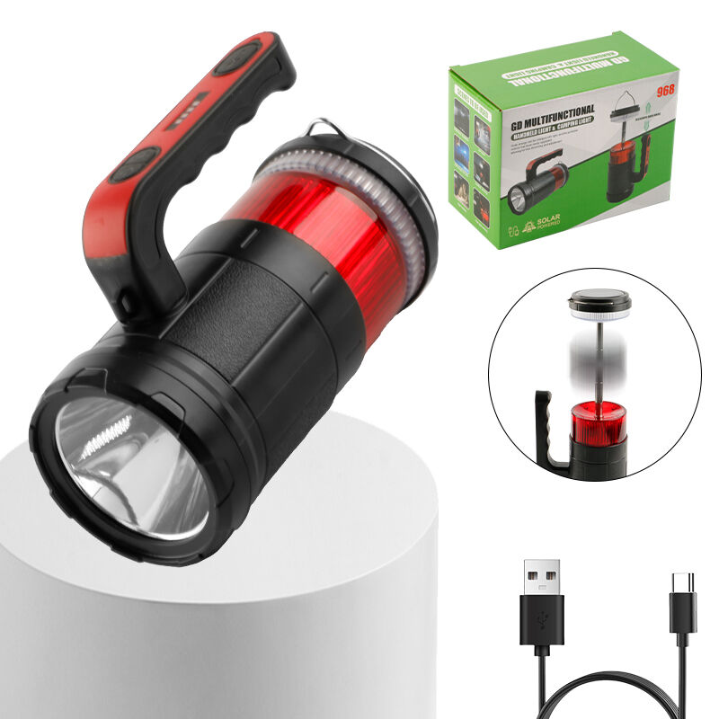 Teleskooppikahvalla varustettu tehokas työvalo kannettavaan käyttöön työmaalla