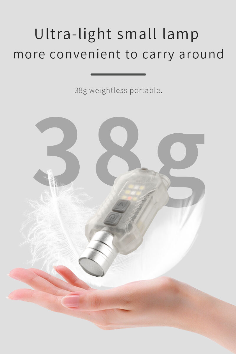 rechargeable zoomable laser keychain flashlight with magnet and multi color side light-7