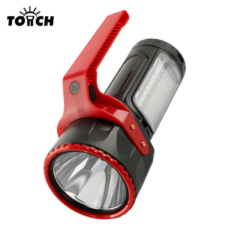 Uudistettava leirilamppu teleskooppitelineellä ja virtanäytöllä, USB Type-C