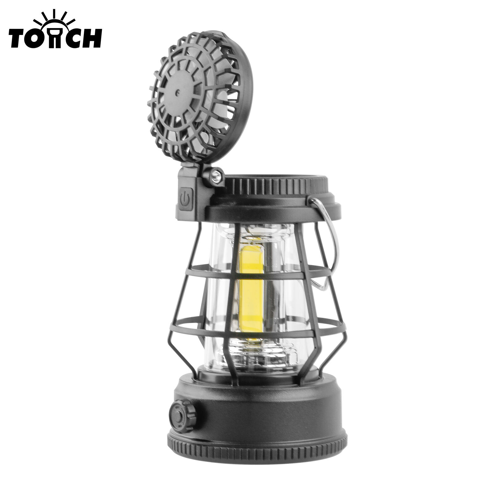 Lanterna Multifuncional para Acampamento ao Ar Livre, Ventilador com Longa Duração da Bateria, Luz para Acampamento