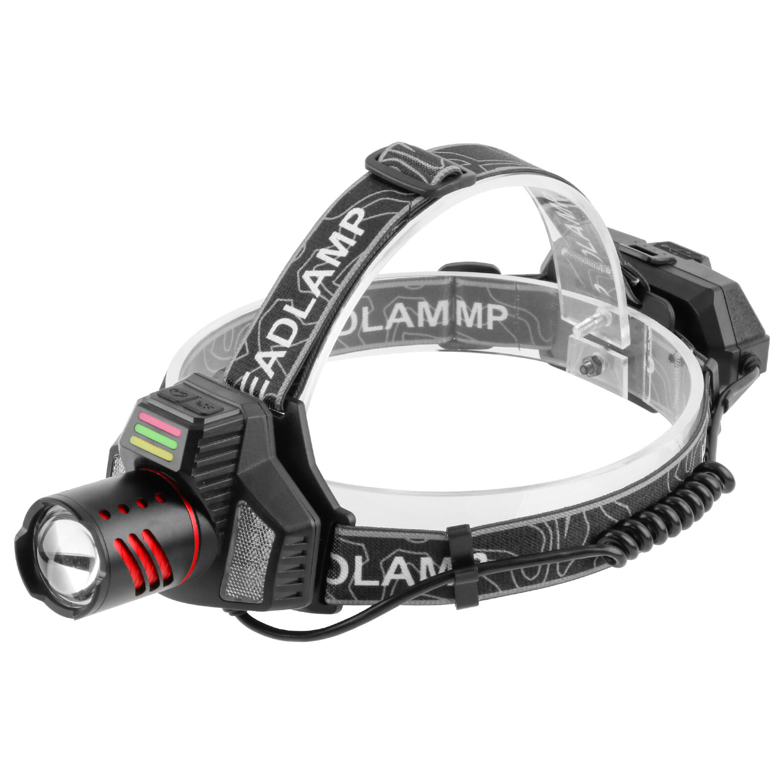High Power Rechargeable Headlamp with Laser and Front & Rear SMD Lights, Motion Sensor, Power Bank