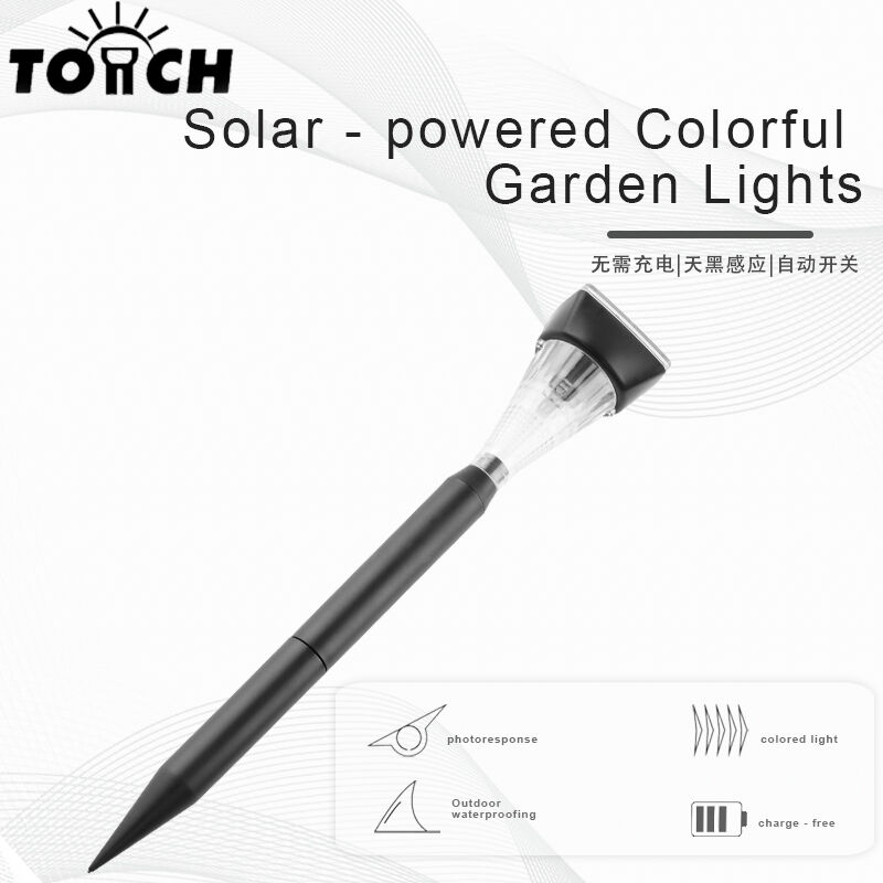 Solar LED Pathway Ground Lights Multi-Color Changing Outdoor Garden Stake Lights with Repellent Function for Yard Patio Lawn