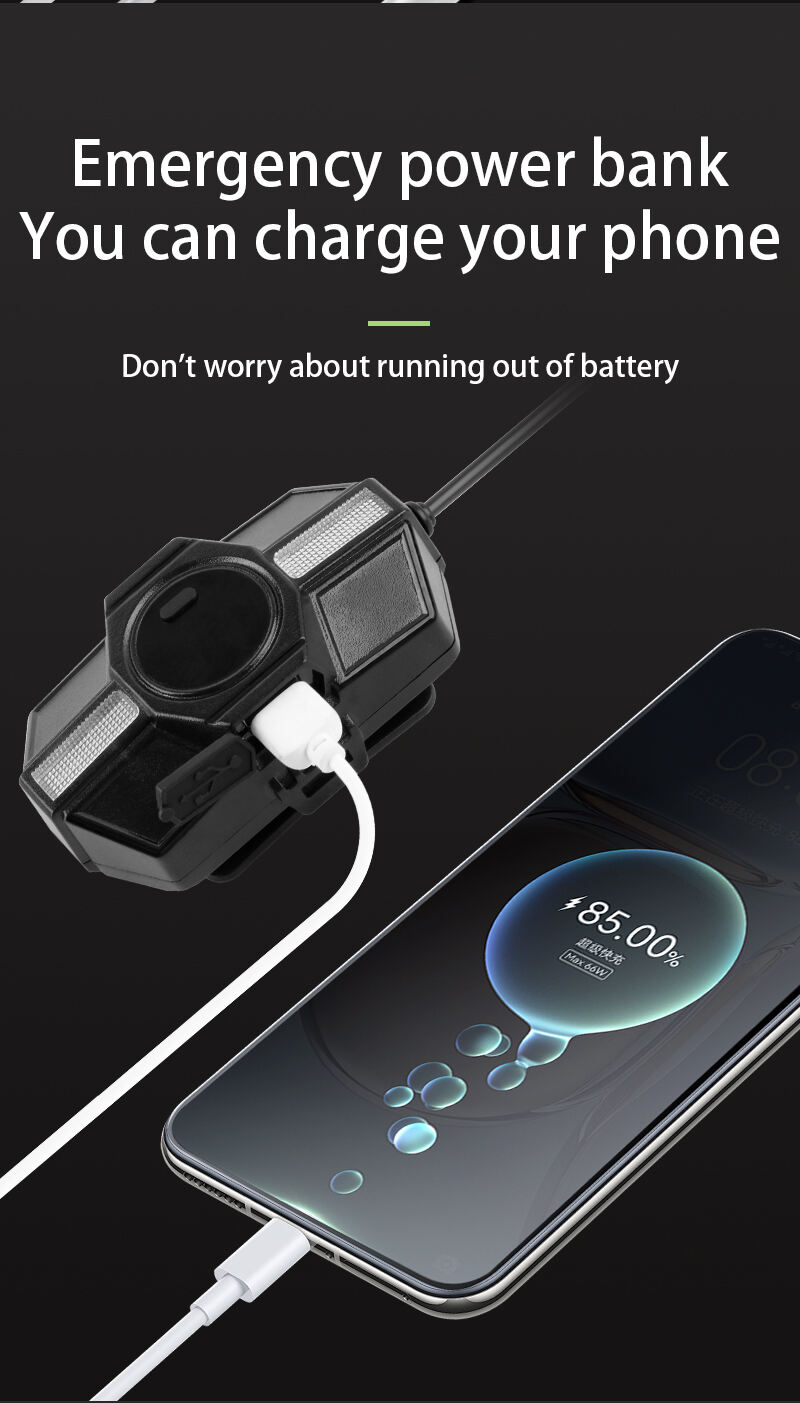 high power rechargeable headlamp with laser and front  rear smd lights motion sensor power bank-17