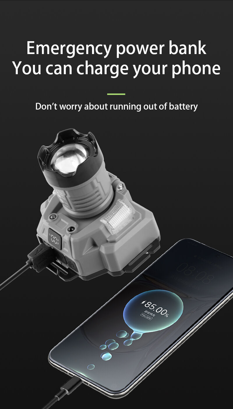 powerful rechargeable headlamp with digital battery display zoomable led head light 120 adjustable for camping hunting-15