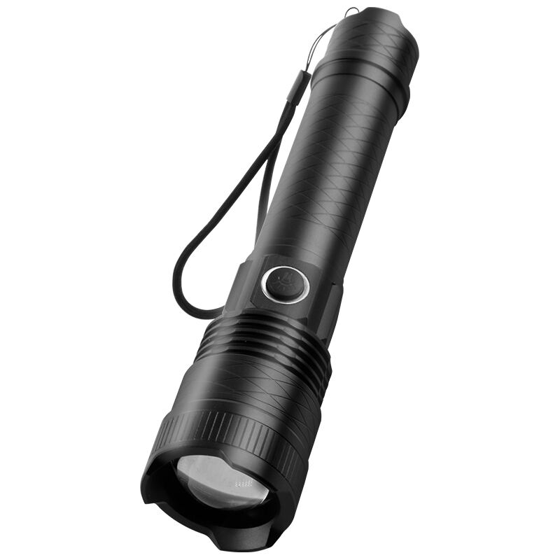 Rechargeable Zoomable Flashlights High Lumens with Hammer for Outdoor & Emergency Use