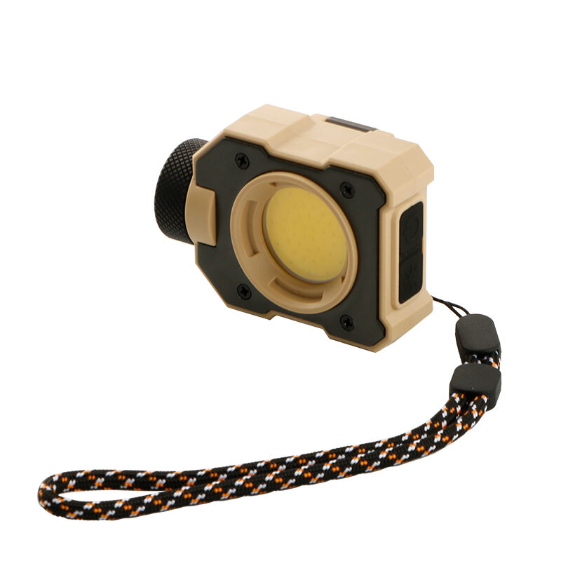 Lámpara frontal recargable COB + TG3 para camping con indicador de potencia, imán y soporte