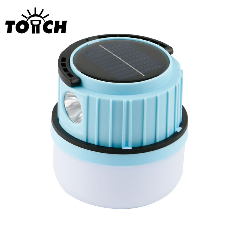 Nova Luz Solar para Acampamento, Luz para Tenda ao Ar Livre com USB, Lâmpada Ambiente Multifuncional com Luz Quente