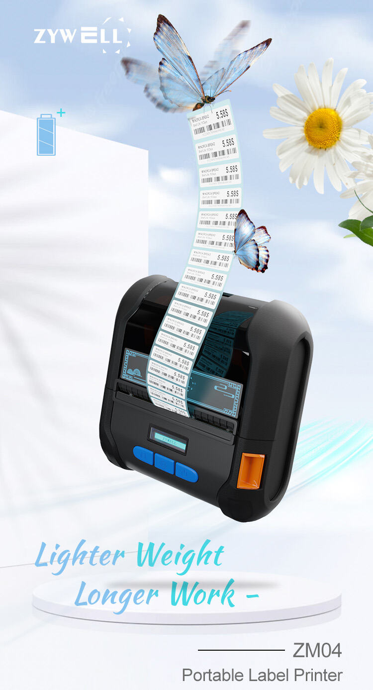 ZYWELL ZM04 80mm Label Portable Printer, China ZYWELL ZM04 80mm Label ...