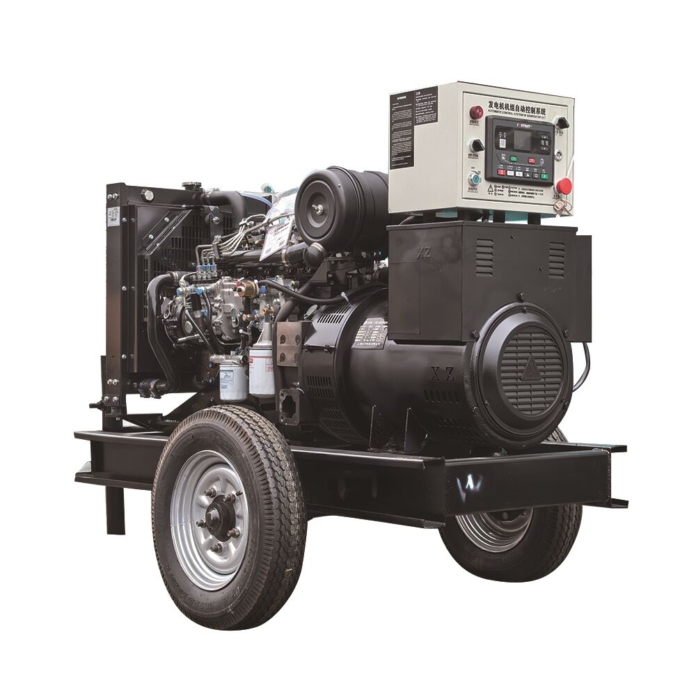 Install a mobile trailer type Yuchai 30KW diesel generator set