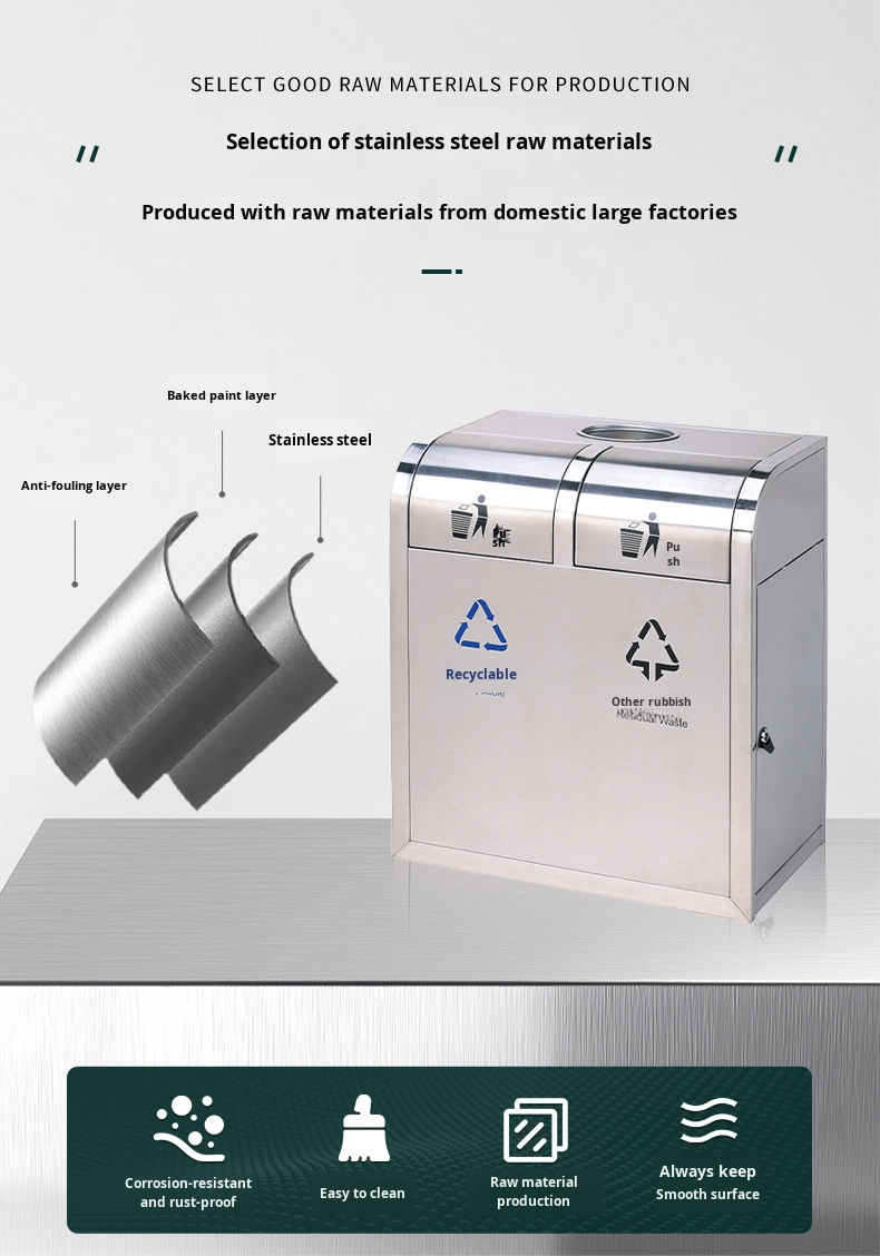 Is outdoor stainless steel trash can rust-proof? 