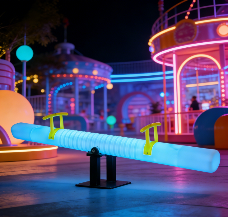 Waterproof colored LED seesaw - Lightweight equipment suitable for park and event rentals