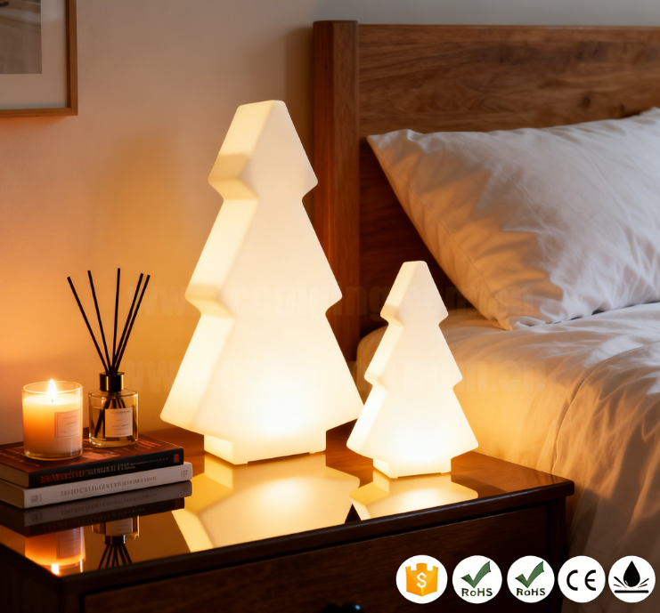 Rechargeble Christmas Tree Lights IP65 Eco-Friendly LED Nightlight with remote control manufacture