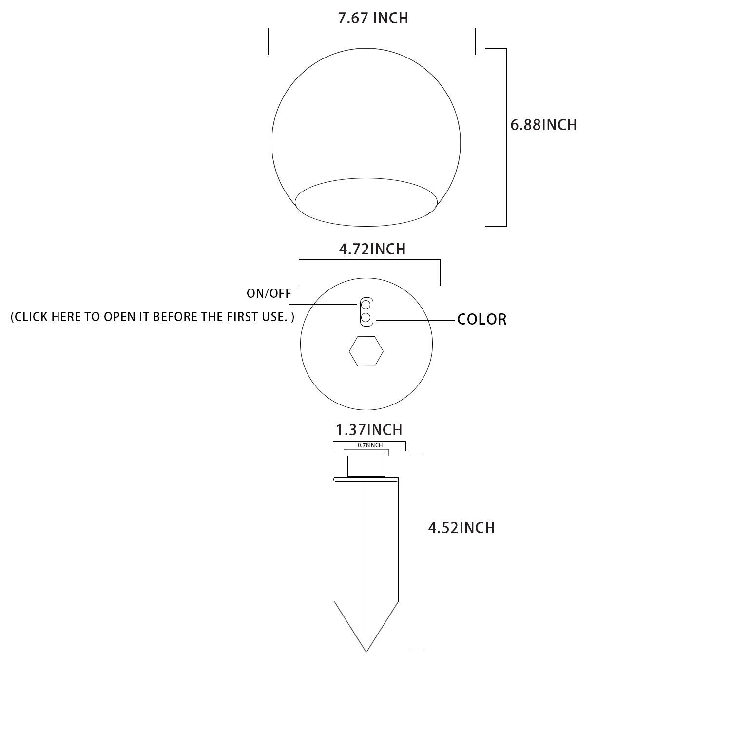 Eco-friendly Solar Rechargeable PE RGB Led Landscape Motif Ball Lights IP55 supplier