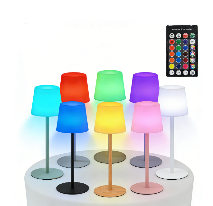 RGB Smart Ambient Lighting Colorful Remote Control Timing Table Lamp 