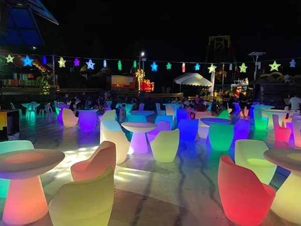  Transforming Nightscapes: Custom LED Furniture Set for Malaysian Resort