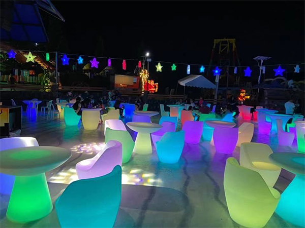  Transforming Nightscapes: Custom LED Furniture Set for Malaysian Resort