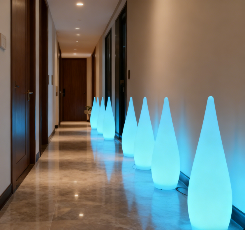 IP65 LED Water Drop Lamp rechargeable RGB 16 colors with remote control Garden Floor Lamp details