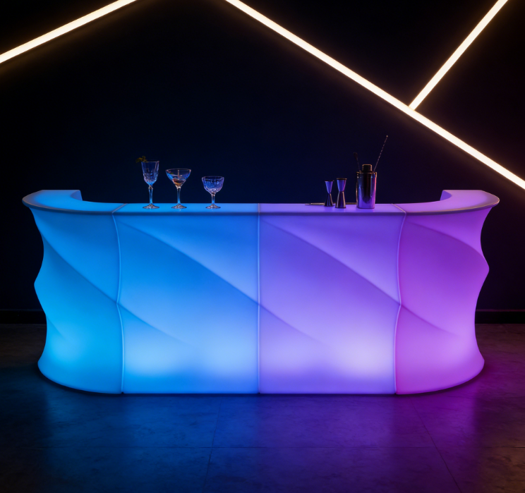 16 color remote control wave bar counter