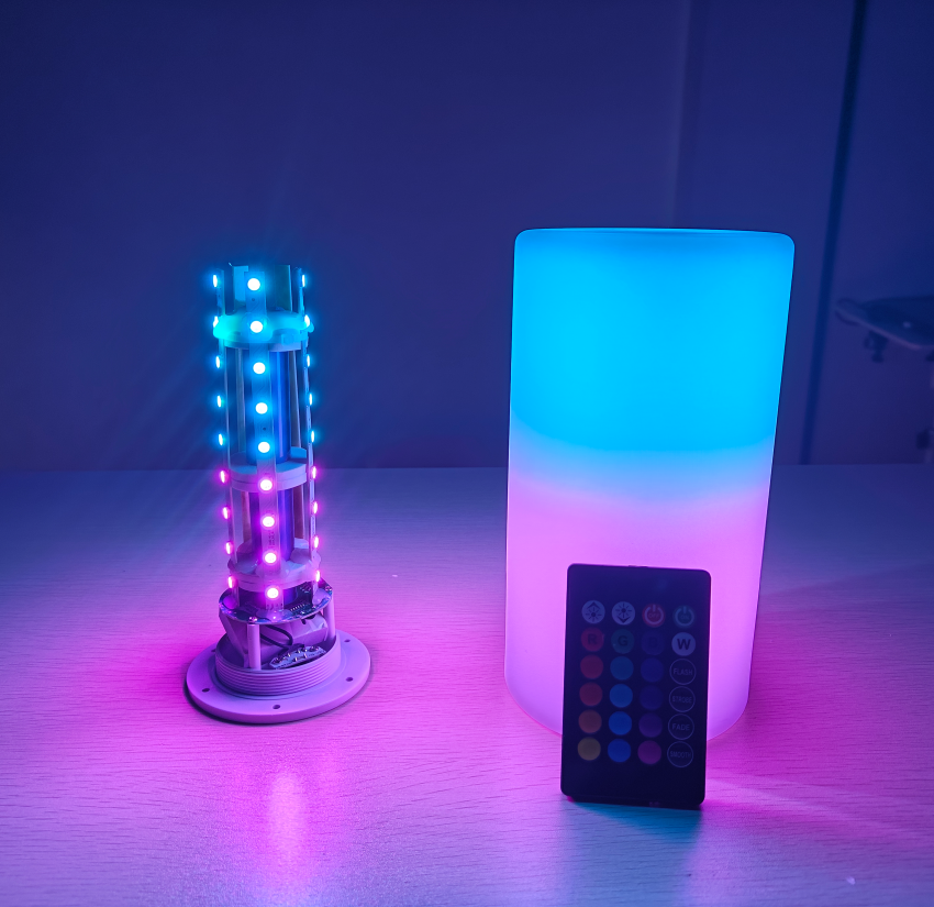 83mm Cylindrical LED lights customized logo for table decoration factory