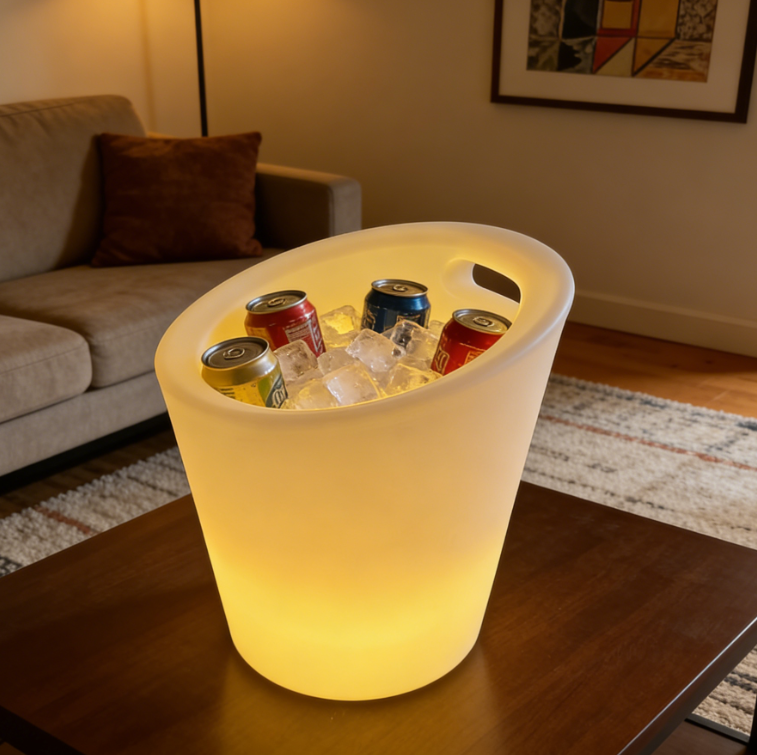 Portable 16 color remote charging bar and nightclub specific LED ice bucket