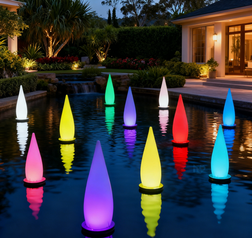 IP65 LED Water Drop Lamp rechargeable RGB 16 colors with remote control Garden Floor Lamp supplier