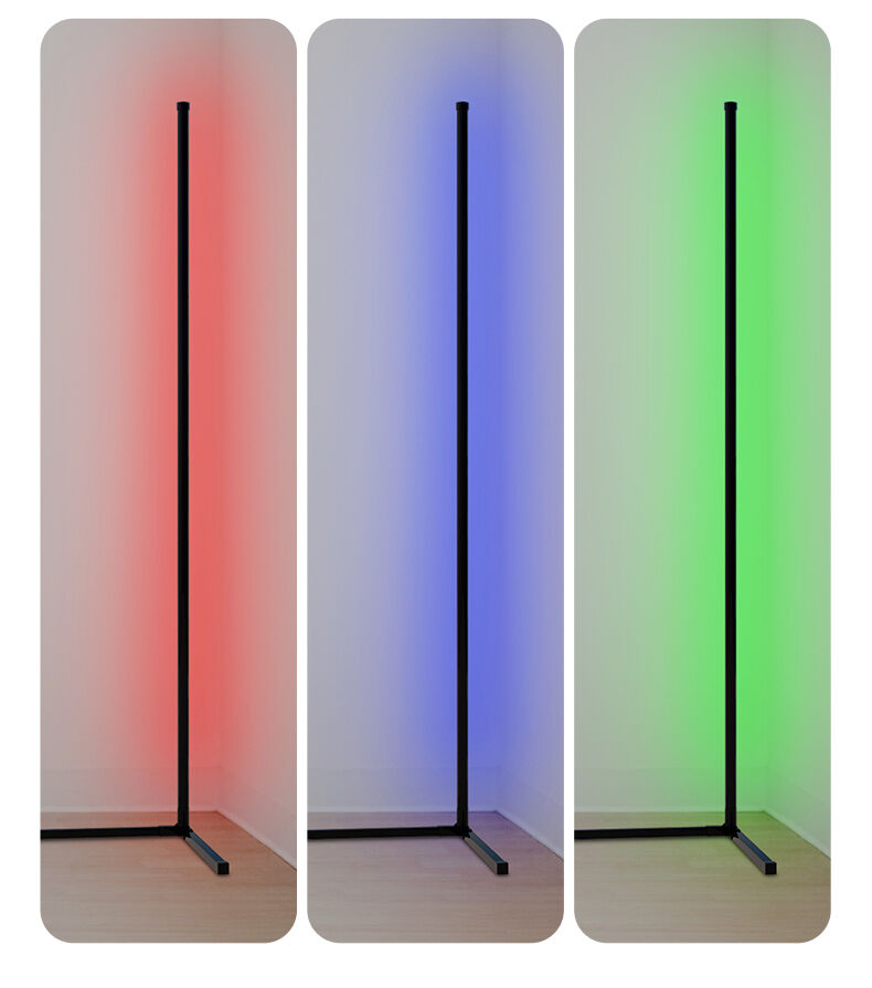 RGB Smart Music Voice Control Corner LED Floor Lamp for Home game Decor manufacture