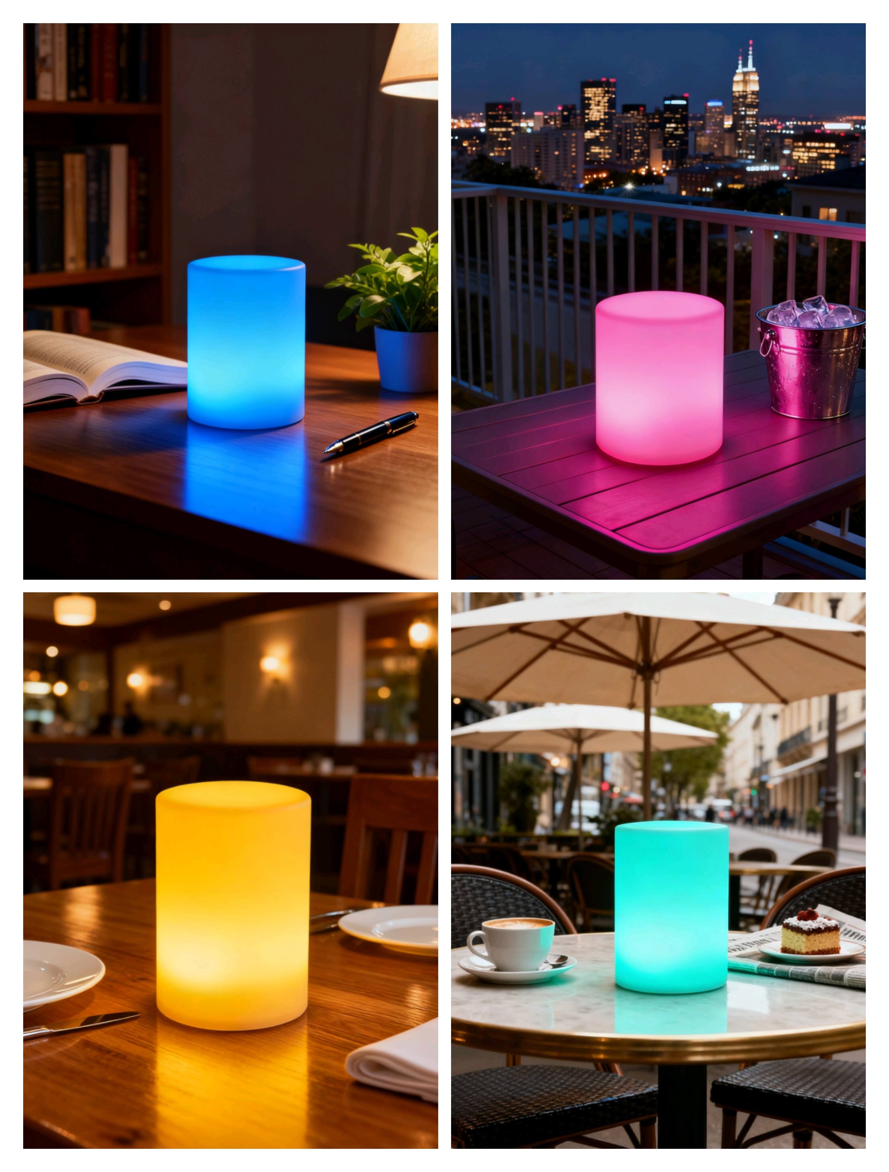 83mm Cylindrical LED lights customized logo for table decoration supplier