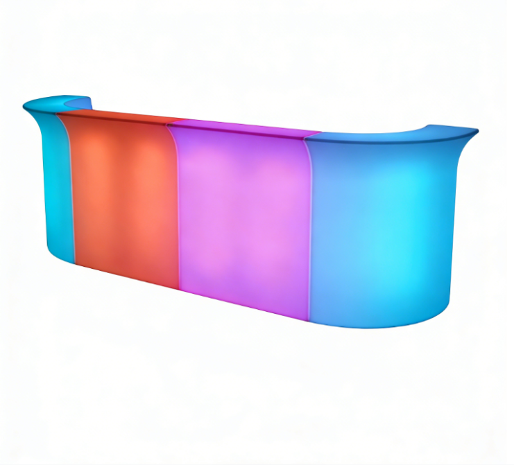 LED Illuminated Plastic Bar Counter