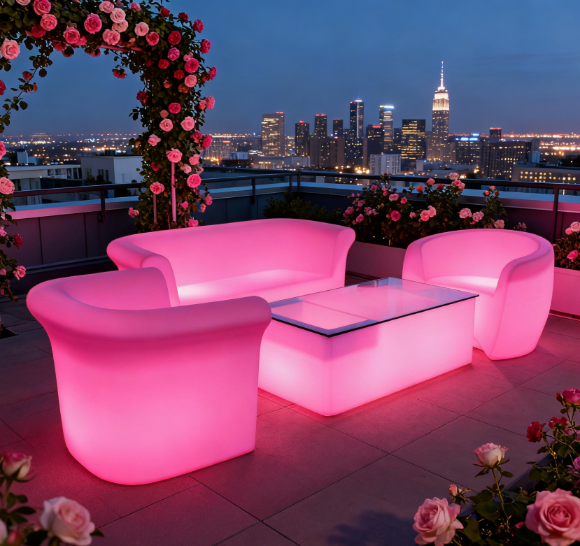   Waterproof Rechargeable LED lightweight sofa for Bar & Outdoor