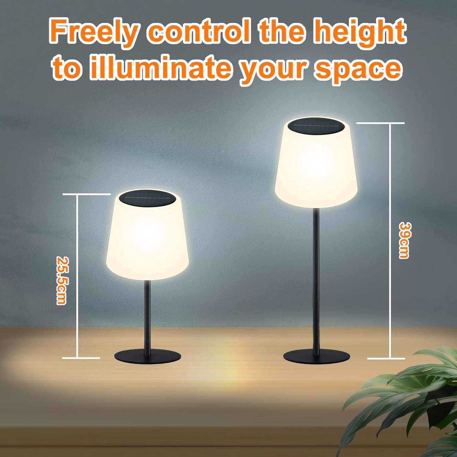 Outdoor waterproof adjustable height solar table lamp manufacture