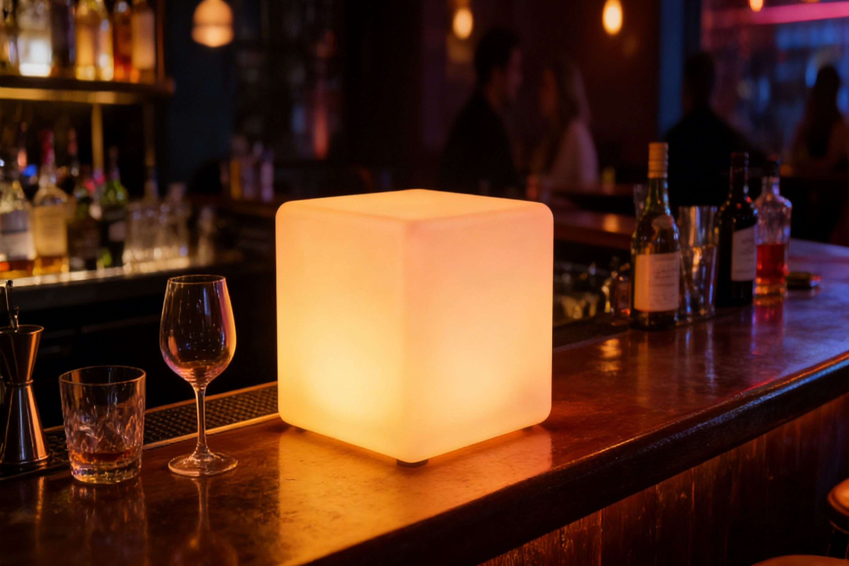 Modern RGB LED Cube Furniture 25x25 Glowing Plastic LED Cube Lights for Outdoor Indoor Courtyard