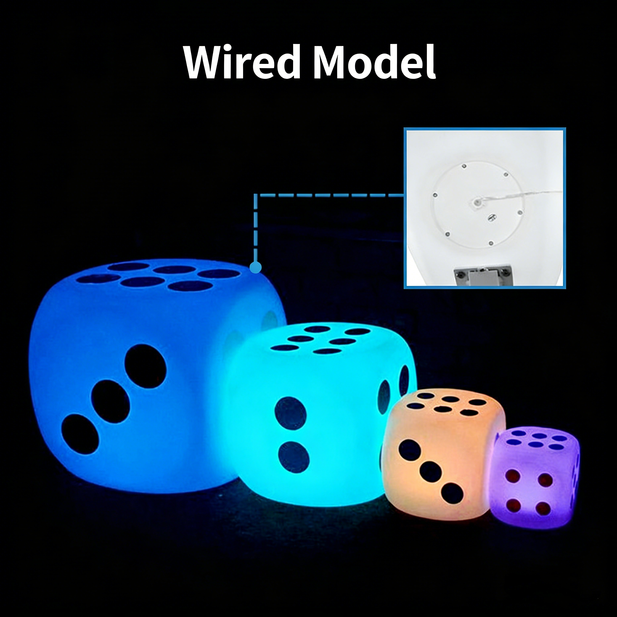 product rgb waterproof usb led cube light 15cm night club party luminous dice lighting decoration home ip65 battery powered remote-8
