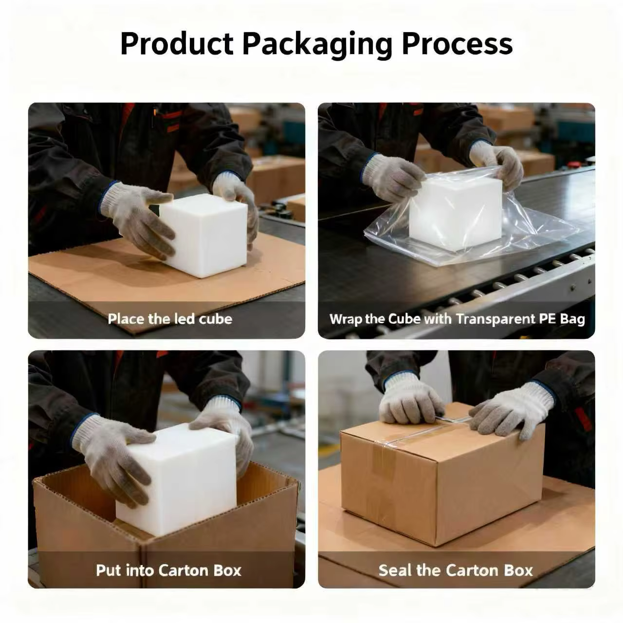 10cm Waterproof 16 Color Change LED Cube for Night Club or Bar or Home Indoor LED Cube Light IP65 Outdoor LED Cube Lamp details