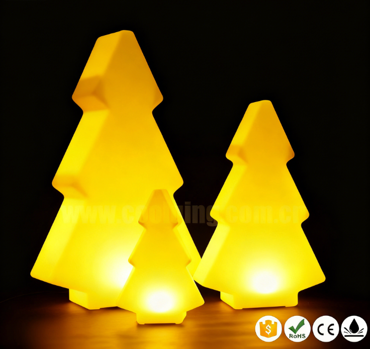 Rechargeble Christmas Tree Lights IP65 Eco-Friendly LED Nightlight with remote control manufacture