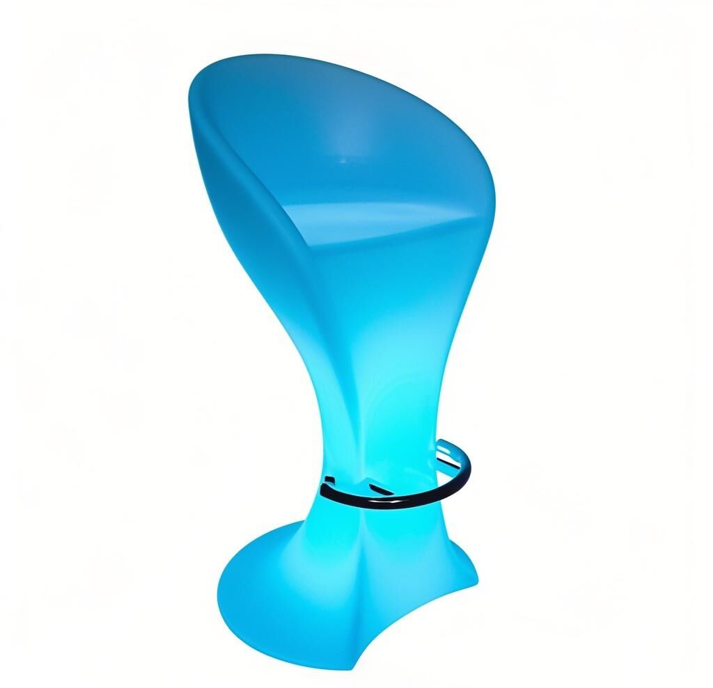 16 Colors Bright Nightclub Party Rental High Boy Stool Illuminated Led Glowing Bar Chair
