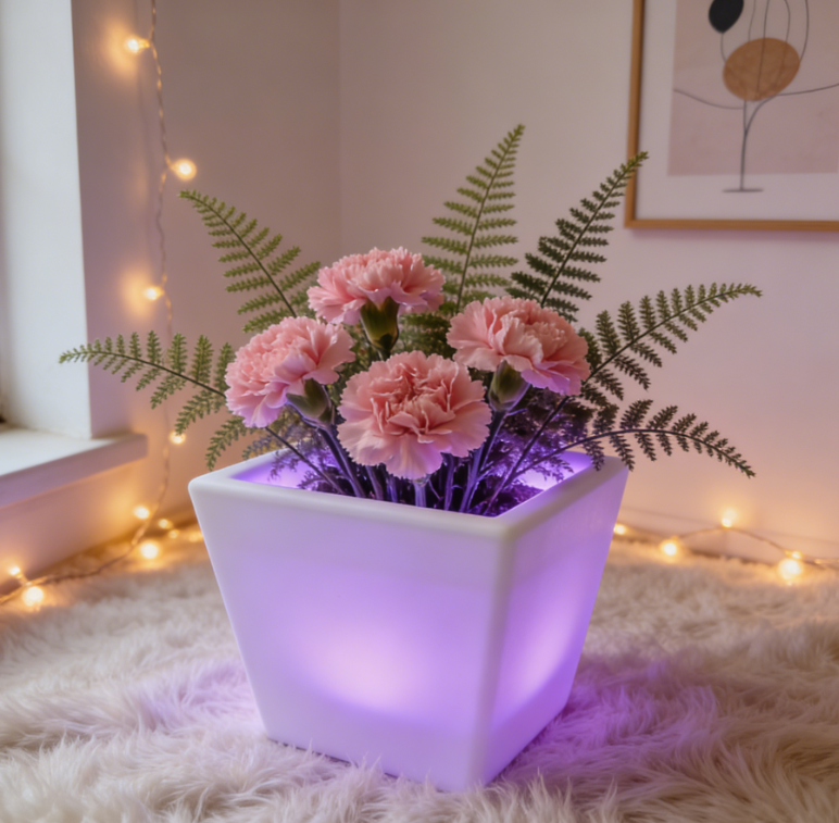 LED Planter Pots (3 Sizes) – Color-Changing Glow Flower Pots