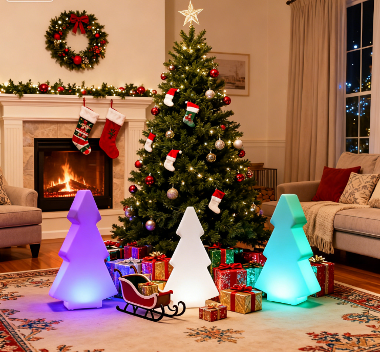 Rechargeble Christmas Tree Lights IP65 Eco-Friendly LED Nightlight with remote control details
