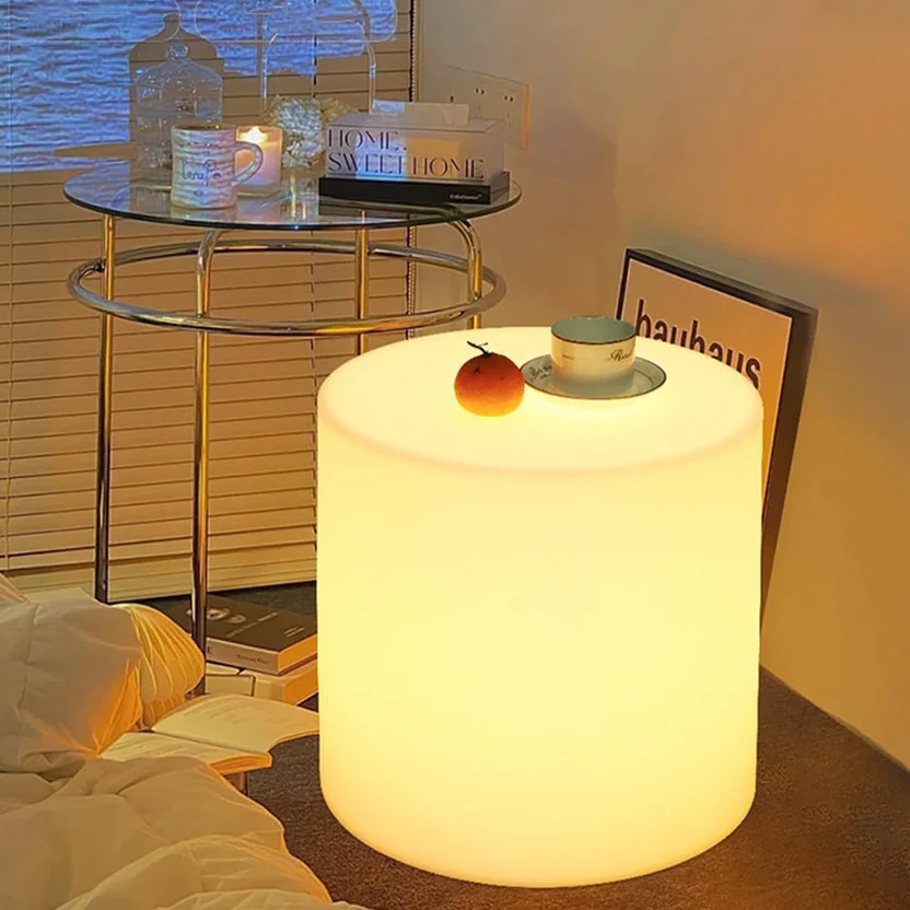 16 color LED cylindrical table and stool