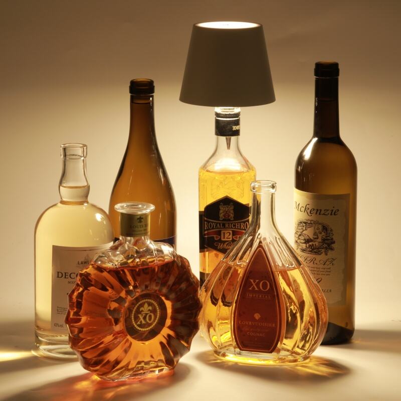 USB rechargeable Bottle lamp touch 3 color dimming light for multi scene compatible factory