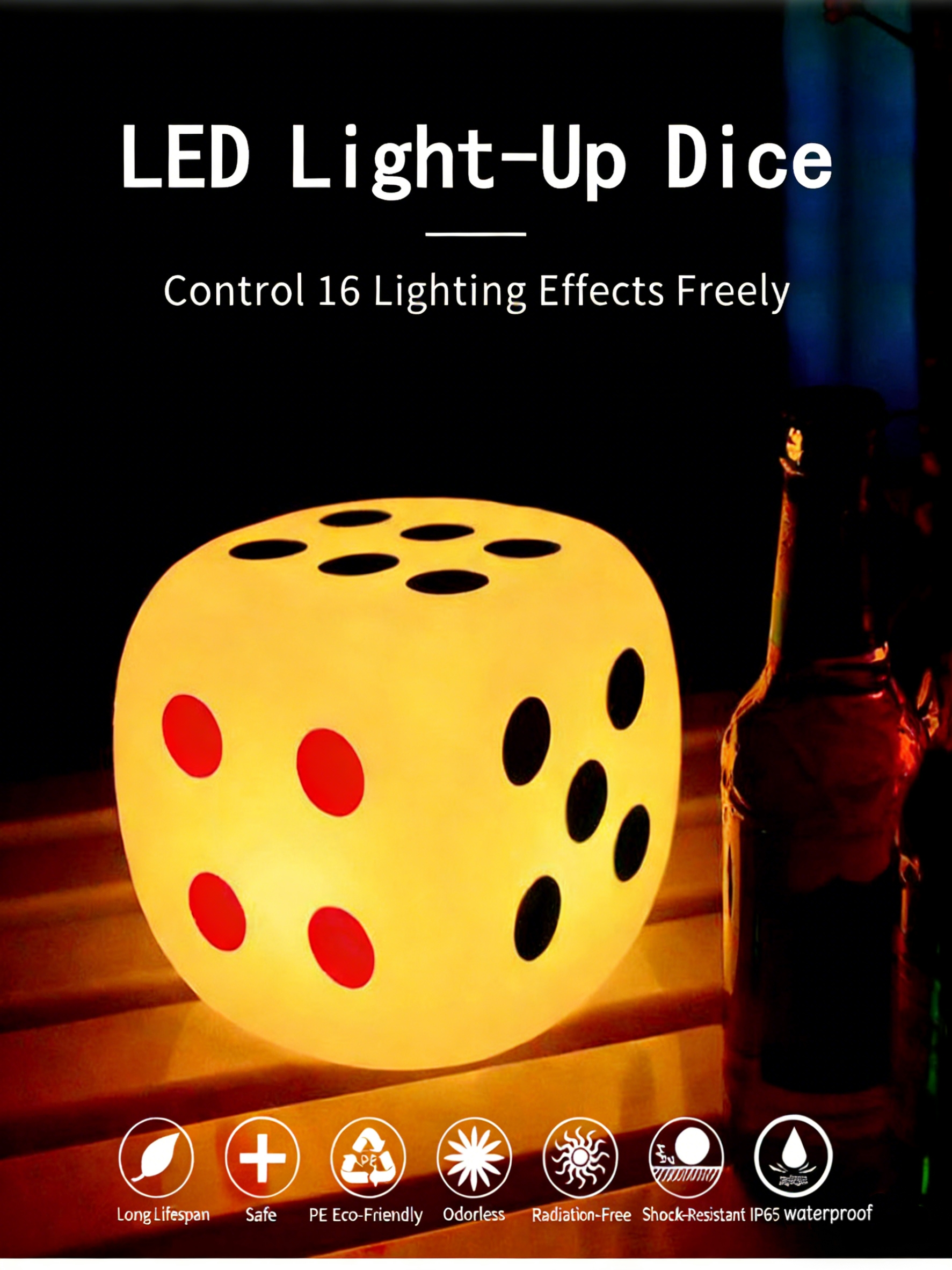 product rgb waterproof usb led cube light 15cm night club party luminous dice lighting decoration home ip65 battery powered remote-1