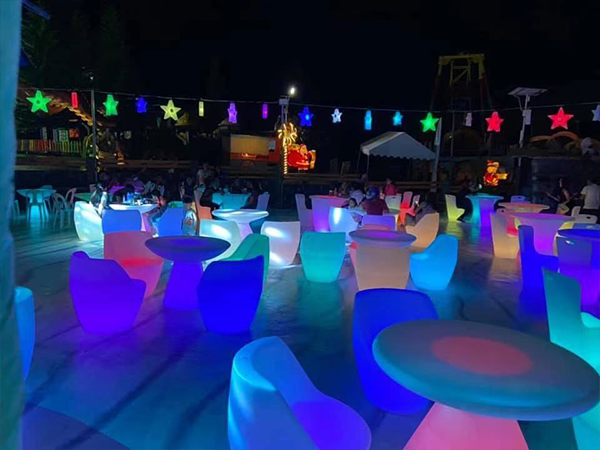  Transforming Nightscapes: Custom LED Furniture Set for Malaysian Resort