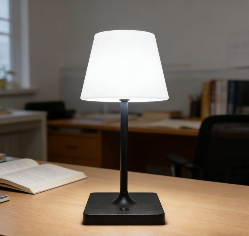 Rechargeable touch dual-color stepless dimming desk lamp manufacture