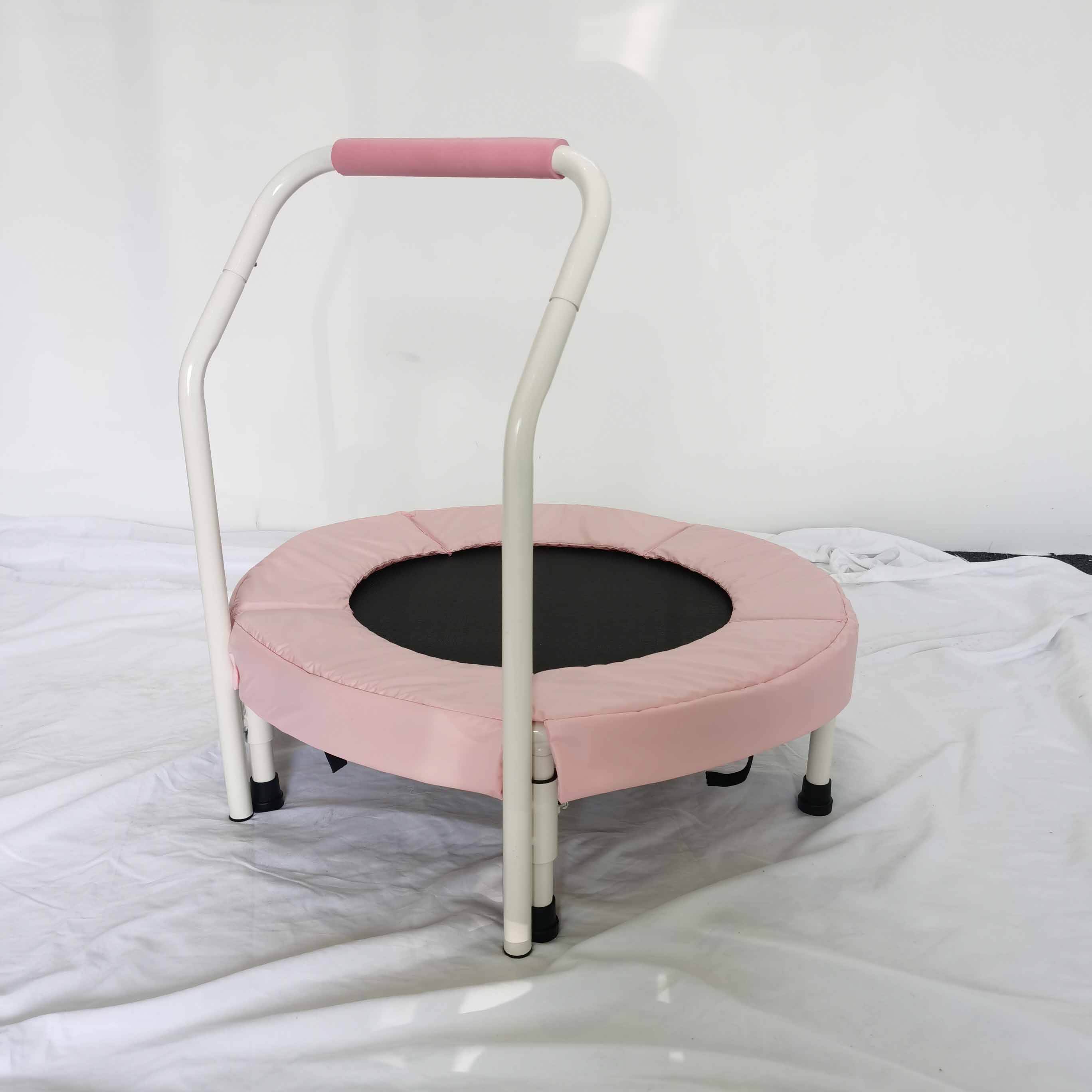 kids trampoline with handle bar 