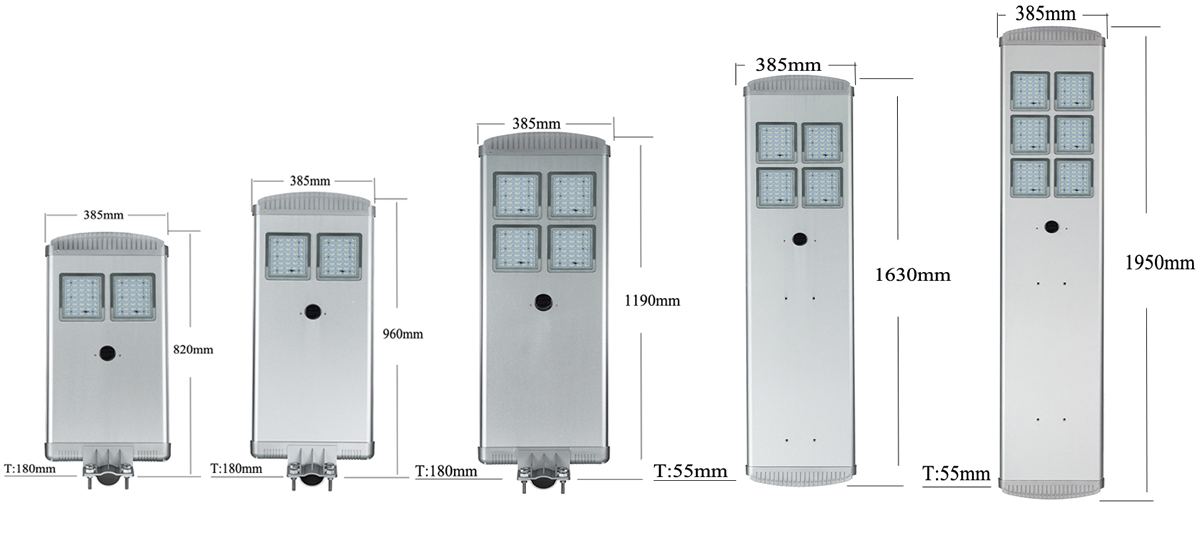 Technical Data of PAD Series All In One Solar Street Light manufacture