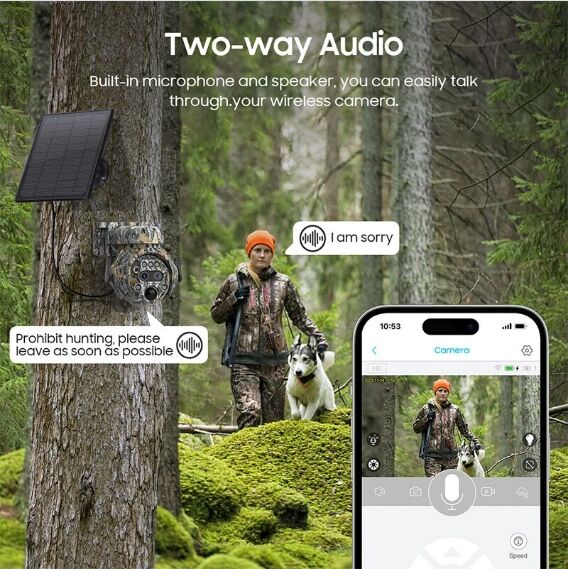 Camouflage 12X Zoom Dual lens Solar Battery PTZ Camera Solar Camera details