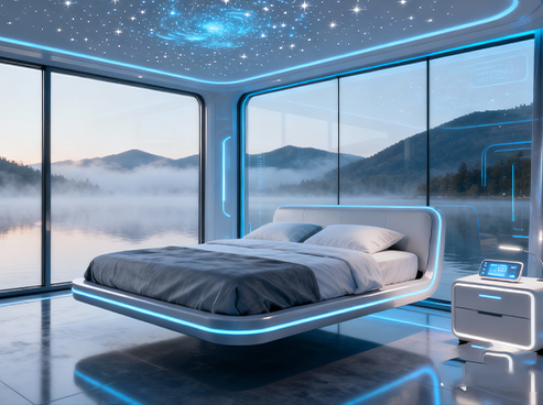 Panoramic viewing window close to nature