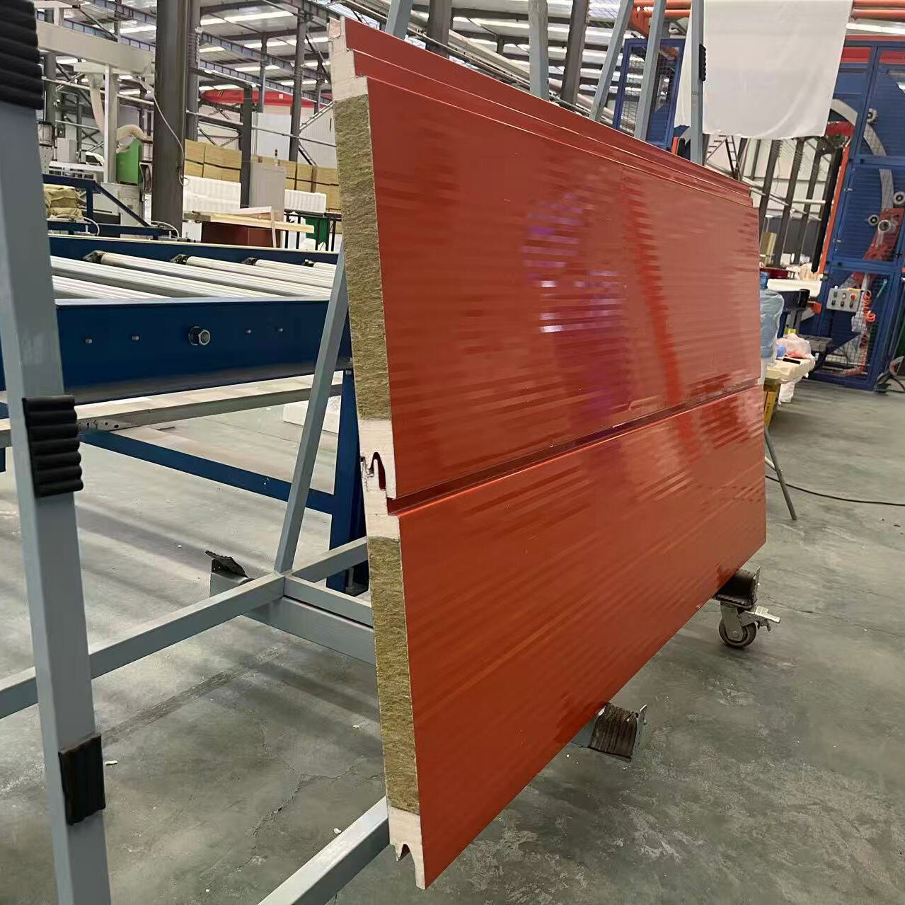 Pu Sealing Rock Mineral Wool Sandwich Wall Panel