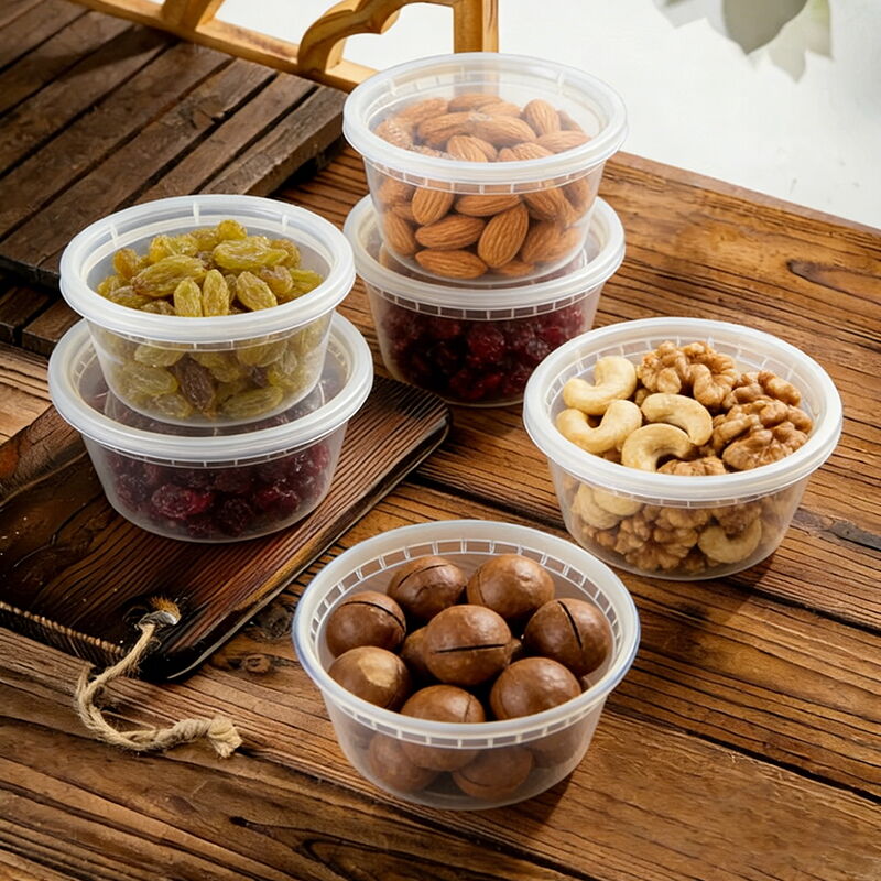 Disposable Food Containers with Lids Food Grade PP Microwavable Airtight Meal Prep Containers 8oz-32oz